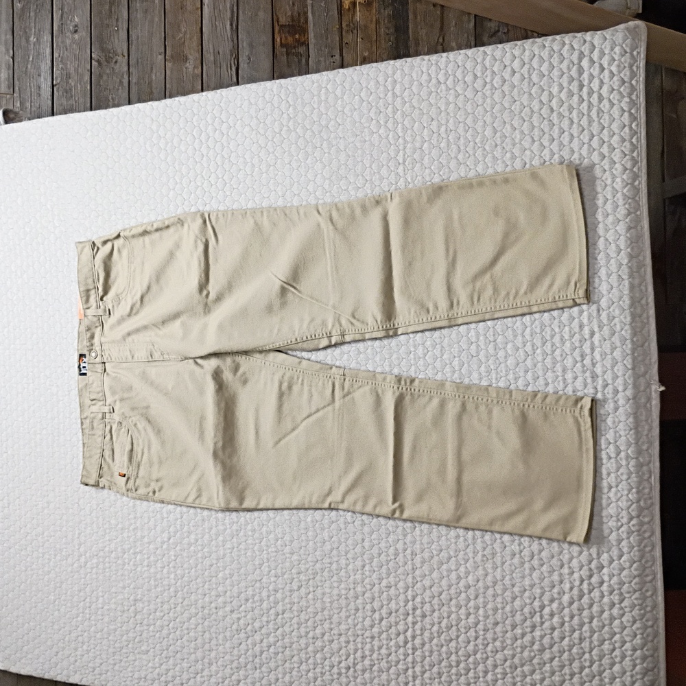 Timberland Pants Men's 40 x 32 Khaki Canvas "Pro Flex Canvas" Straight [New]